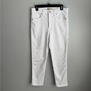 Madewell Stovepipe White Jeans